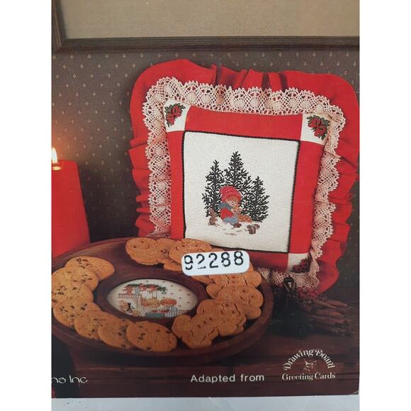 1985 June Grigg Designs Counted Cross Stitch Leaflet Christmas Past - Picture 5 of 8